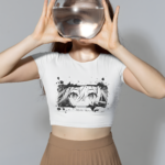 🌌 "I Can See You..." Anime Eyes Crop Top 👀✨