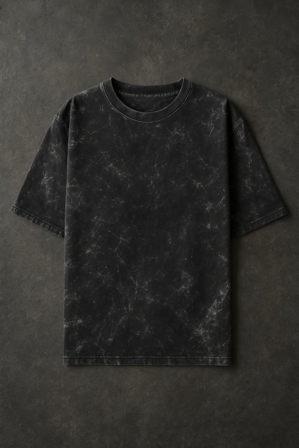 "Midnight Storm" Acid Wash Oversized T-Shirt