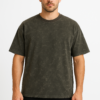 Olive Storm Oversized Acid-Wash Tee