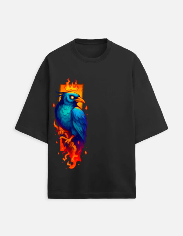 π₯π₯ "Flame Raven Drip" Oversized Tee π€π₯
