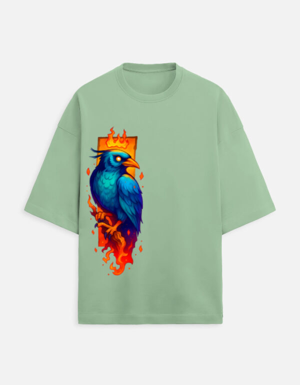 π₯π₯ "Flame Raven Drip" Oversized Tee π€π₯