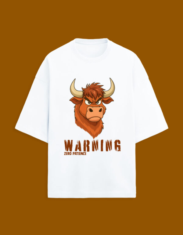 β‘ βWarning β Zero Patienceβ Oversized Tee ππ₯