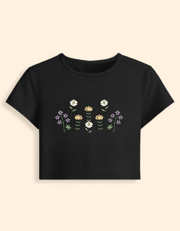 🌸 Floral Bliss Baby Tee – Summer Essential ✨