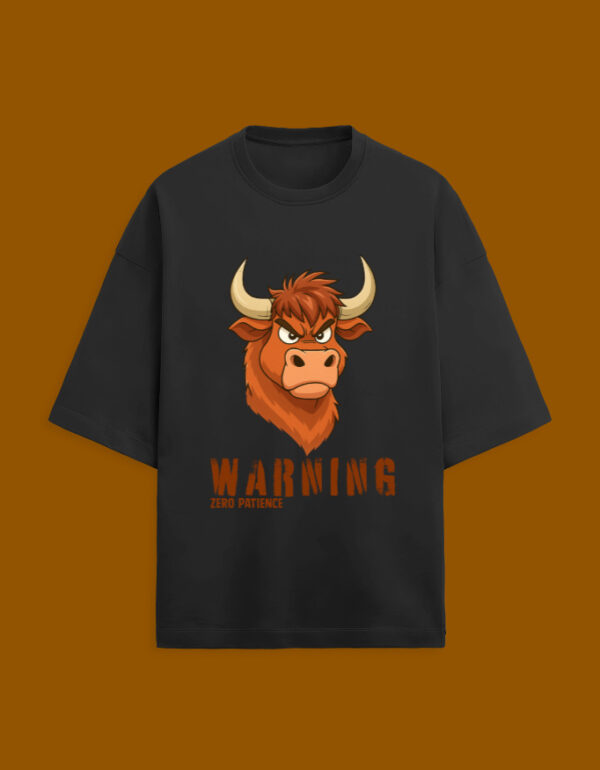 β‘ βWarning β Zero Patienceβ Oversized Tee ππ₯