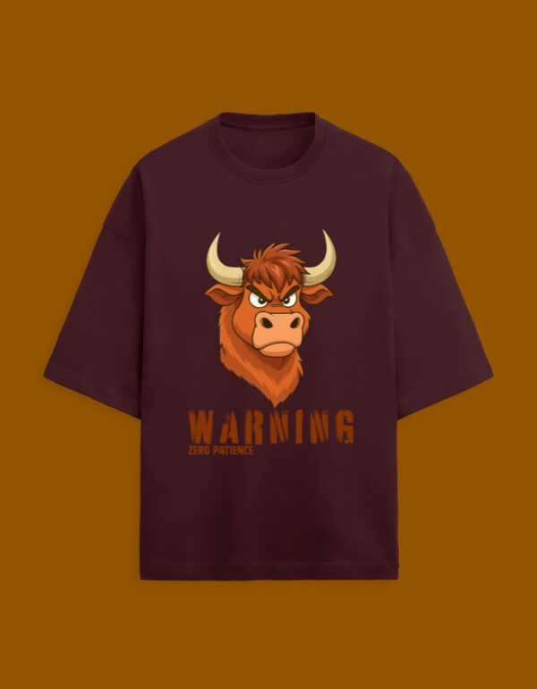 β‘ βWarning β Zero Patienceβ Oversized Tee ππ₯
