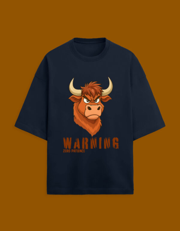 β‘ βWarning β Zero Patienceβ Oversized Tee ππ₯