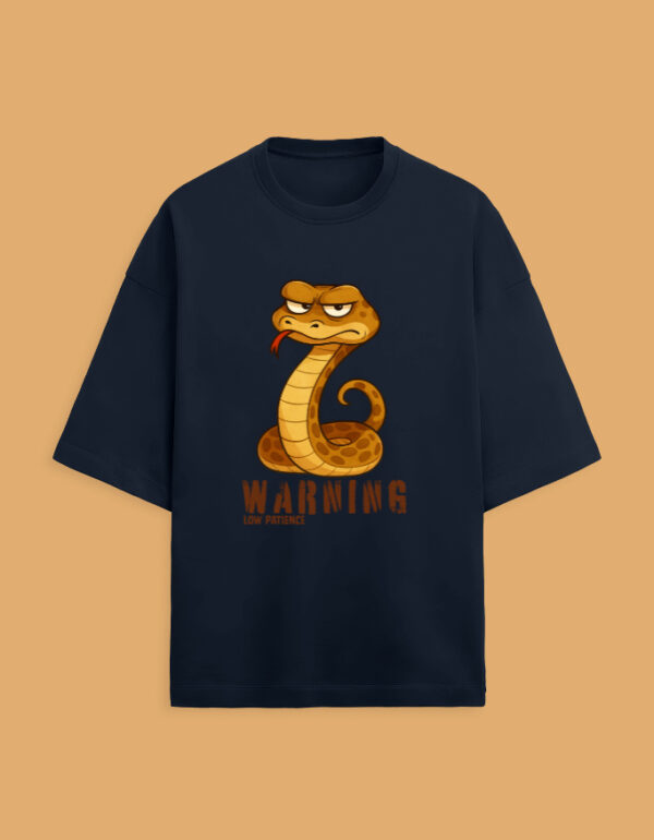 ⚡ “Warning – Low Patience” Oversized Tee 🐍🔥