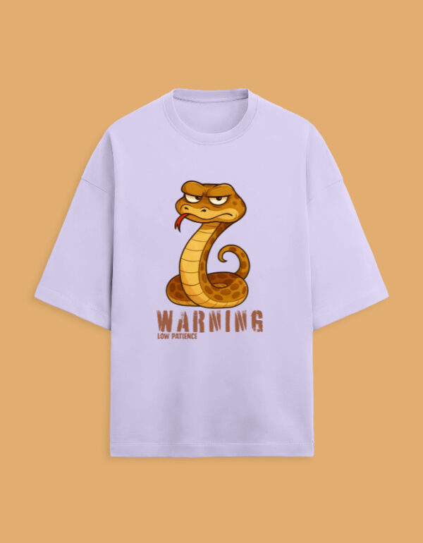 ⚡ “Warning – Low Patience” Oversized Tee 🐍🔥