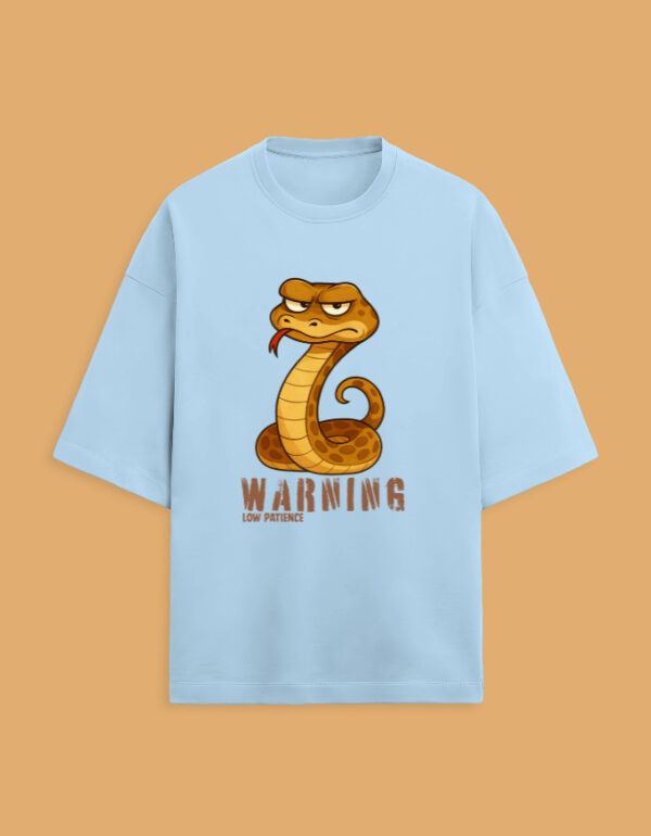 ⚡ “Warning – Low Patience” Oversized Tee 🐍🔥