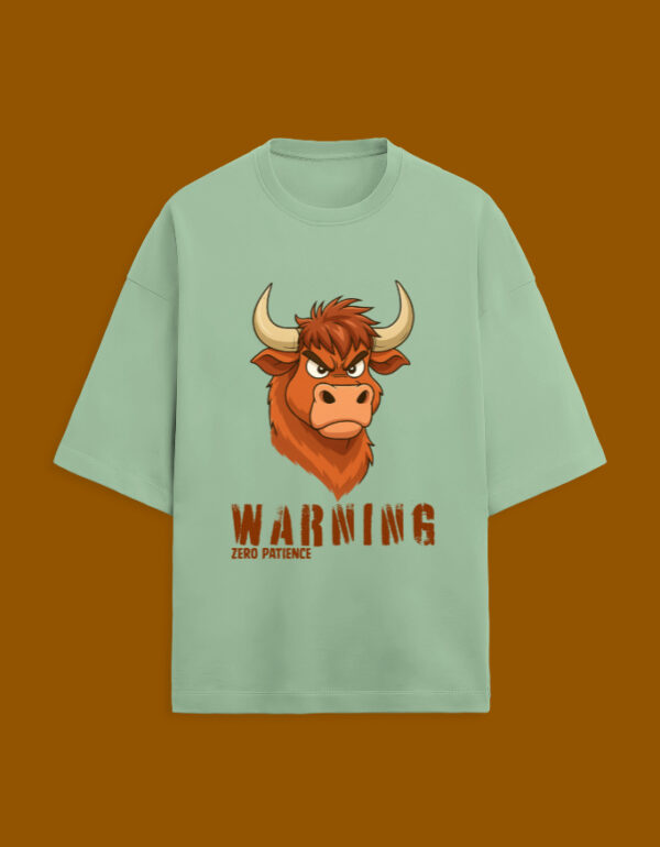β‘ βWarning β Zero Patienceβ Oversized Tee ππ₯