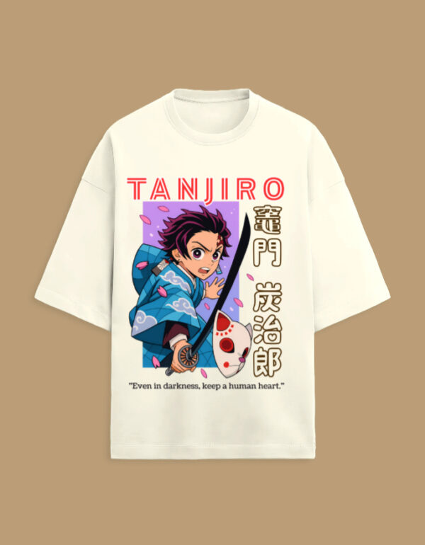 Tanjiro Anime Oversized Terry T-Shirt
