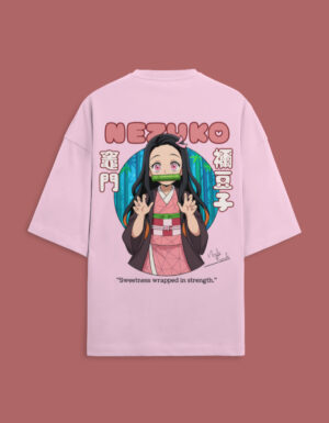 img_4ad8ad8307a711.jpg Nezuko Anime Oversized Terry T-Shirt