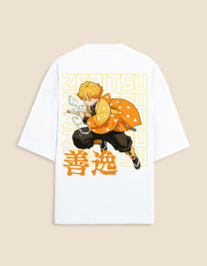 img_54f87b4f778a5f.jpg Zenitsu Anime Oversized Terry T-Shirt