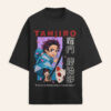Tanjiro Anime Oversized Terry T-Shirt